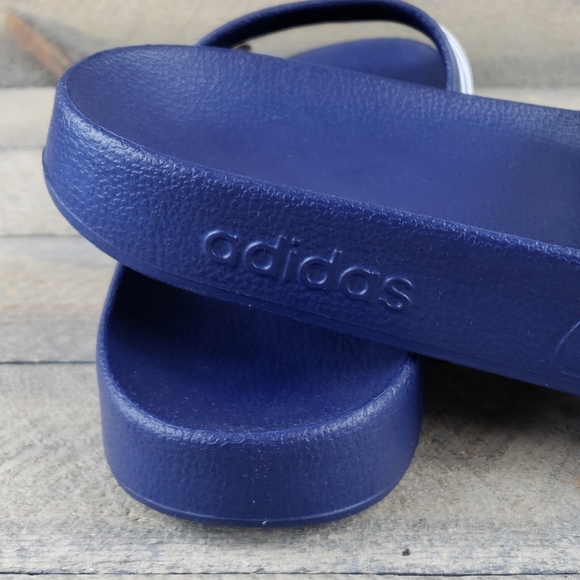 adidas Adilette Aqua Slides Sandals Blue/White - Picture 8 of 8